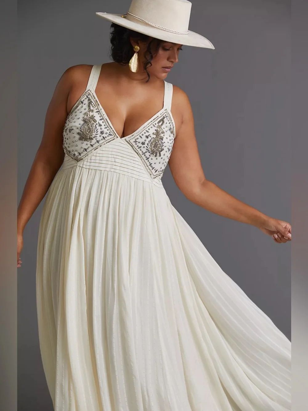 Anthropologie Zvezda Embellished Maxi Dress Size S - Picture 8 of 13